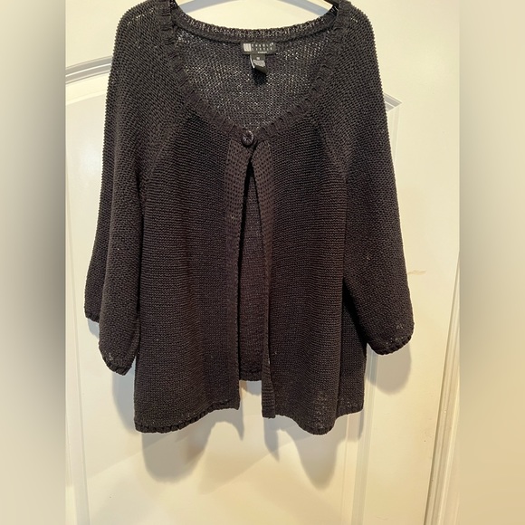 🖤Elegant Black 1 Button Cardigan : 1X. NWOT✨ - Picture 3 of 5